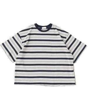 Estudio Niksen Signature Cropped Striped T-Shirt - Grey