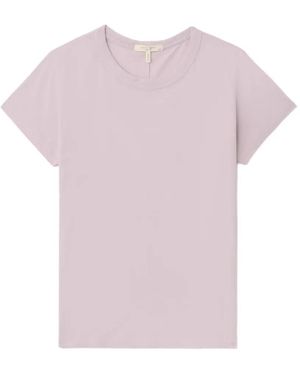 Rag & Bone T-Shirt Met Geribbelde Afwerking - Roze
