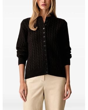 MSGM Cable-Knit Cardigan - Black
