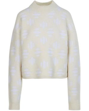 Aztech Mountain Jersey con motivo de copo de nieve - Blanco