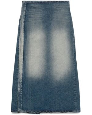 Y. Project Jupe En Jean À Coupe Mi-Longue - Bleu