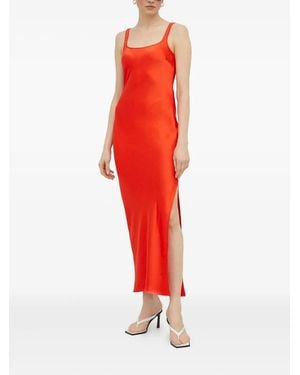 Samsøe & Samsøe Sunna Side-Slit Midi Dress - Red