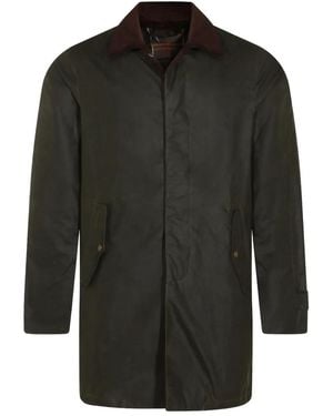 Baracuta X Barbour Corduroy-Collar Coat - Black