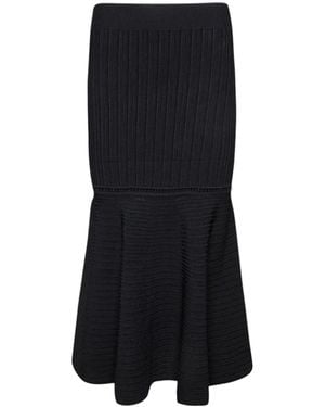 Victoria Beckham Flared Skirt - Black