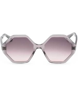 Ferragamo Geometric-Frame Sunglasses - Pink