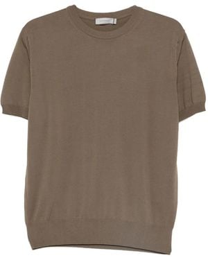 Canali Short-sleeve crew-neck T-shirt - Braun