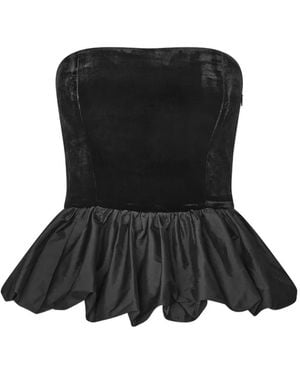 ROTATE BIRGER CHRISTENSEN Blouse En Velours - Black