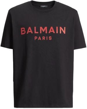 Balmain Apos;S Paris Cotton T-Shirt - Black