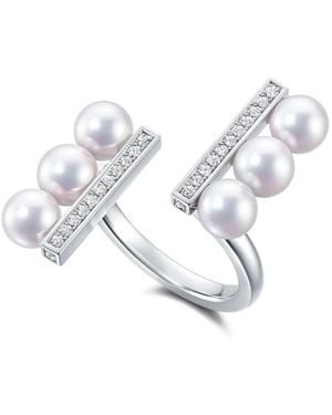 Tasaki Balance Parallel Neo Diamonds Pave Ring - Black