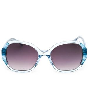 Bebe Oval-Frame Sunglasses - Purple