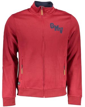 Gianmarco Venturi Logo-Print Zip-Up Sweatshirt - Red