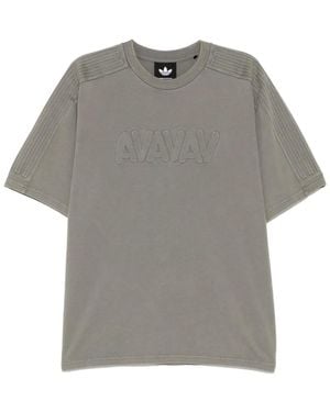 adidas X Avavav Embossed-Logo T-Shirt - Grey