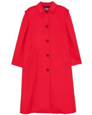 Weekend by Maxmara Button-Up Coat - Red