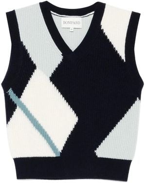 Eric Bompard Pullunder mit Rautenmuster - Blau