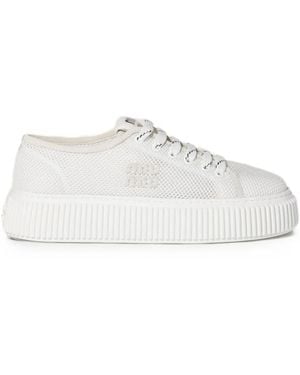 Miu Miu Mesh Fabric Trainers - White