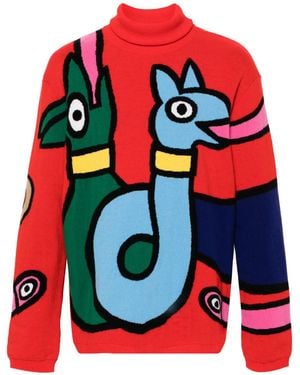Walter Van Beirendonck Viper Wool Jumper - Red