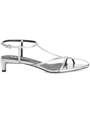 Jil Sander Cage Low-Heel Sandals - White