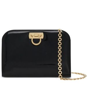 Ferragamo Diana Clutch - Black