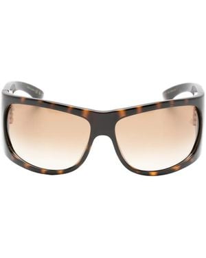 Gucci Double G Tortoiseshell-Effect Sunglasses - Natural