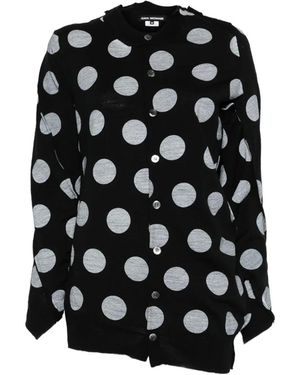 Junya Watanabe Dotted Wool Jumper - Black