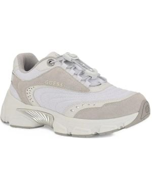 Guess Imeri Bungee -Lace Detail Hiker Sneakers - White