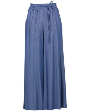 Kaos Drawstring Palazzo Pants - Blue