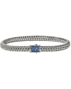John Hardy Icon Armband Aus Sterlingsilber Mit Saphir - Weiß