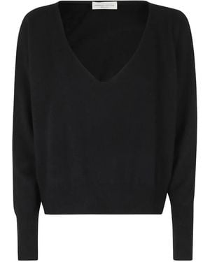 Roberto Collina V-Neck Knitted Sweater - Black