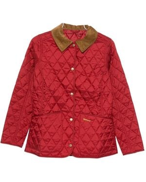 Barbour Annandale Quilted Corduroy-Collar Jacket - Red