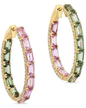 Goshwara Sapphire And Diamond Hoop Earrings - Metallic