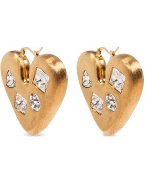 Jacquemus Pendientes Con Forma De Corazón - Metálico