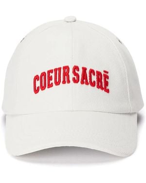 Ami Paris Coeur Sacré-Embroidered Cap - White