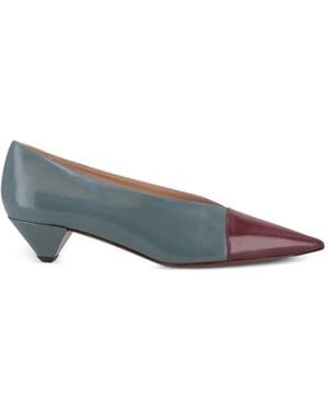 Tod's Pointed-Toe Paneled Pumps - Blue