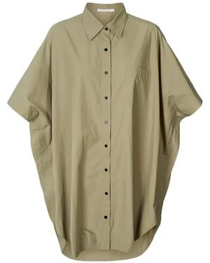 Rabens Saloner Berta Button-Down Shirt Mini Dress - Green