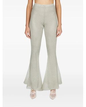 Isa Boulder Flared Trousers - Natural