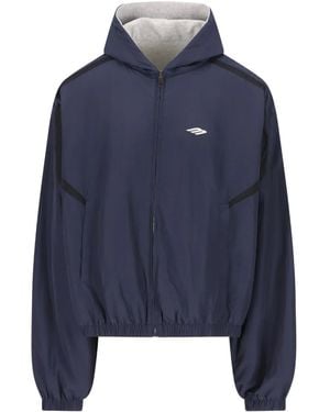 Balenciaga Reversible Hooded Jacket - Blue