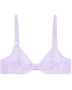 Fleur du Mal Le Stretch Demi Bra - Purple