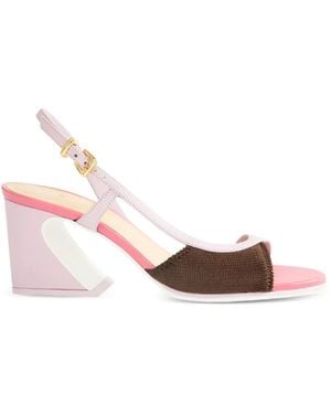Fendi Asymmetric heeled sandals - Pink