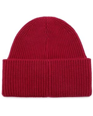 Destin Ribbed Beanie - Red