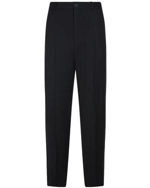 Balenciaga Wollen Broek Met Knopen - Zwart