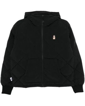 Chocoolate Embroidered Puffer Jacket - Black