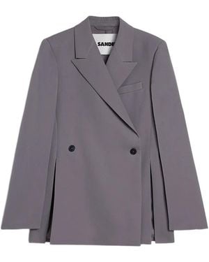 Jil Sander Gabardine Blazer - Purple