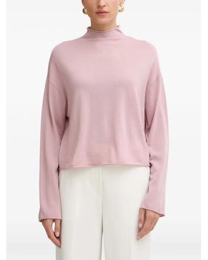 Marc O' Polo High-Neck Rolled-Edge Sweater - Pink