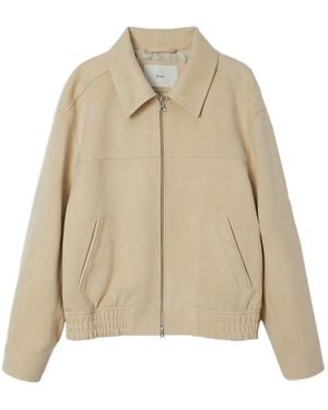 DUNST Long-Sleeve Bomber Jacket - Natural