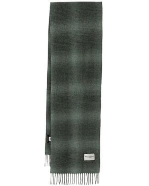 Marc O' Polo Check Fringed Scarf - Green