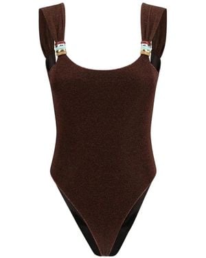 Oséree Costume Da Bagno Con Anello - Marrone