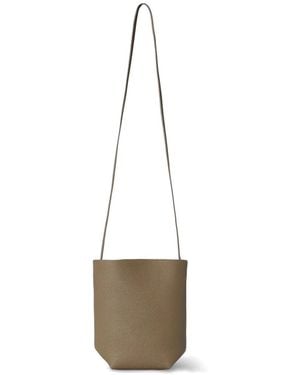 The Row N/S Park Grained Leather Cross Body Bag - White