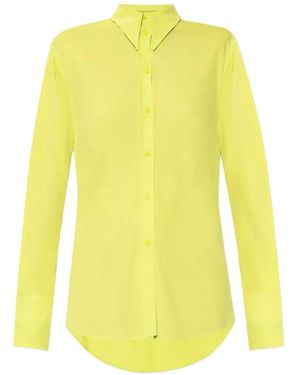 McQueen Chain-Embellished Buttoned Shirt - Yellow