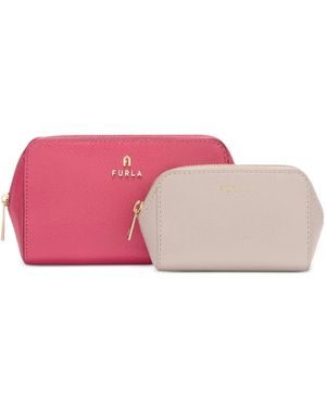 Furla M Camelia Kosmetiktasche Mit Logo (2Er-Set) - Pink