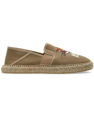 KENZO Espadrilles Con Ricamo - Marrone